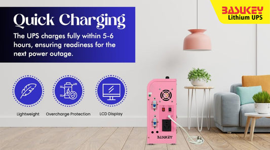 Instant Power Backup with Basukey Lithium UPS
