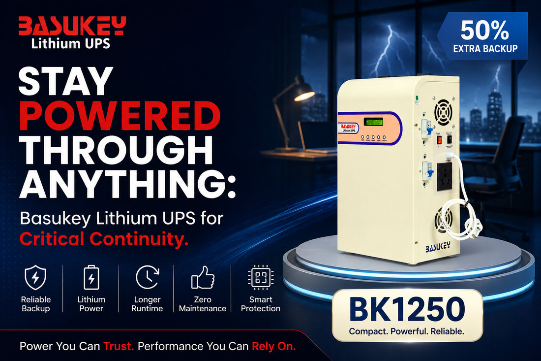 Stay Powered Through Anything: Basukey Lithium UPS for Critical Continuity
