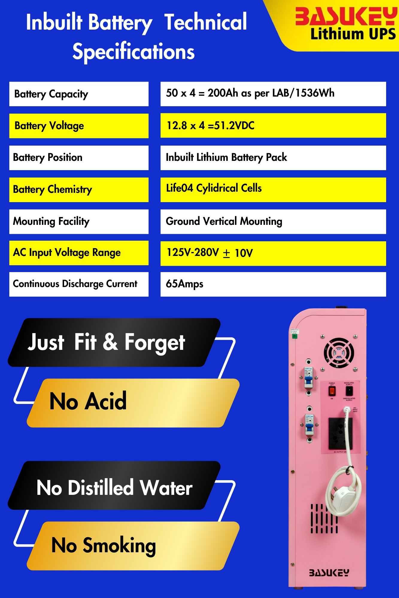 Basukey Lithium UPS BD2000 2kva