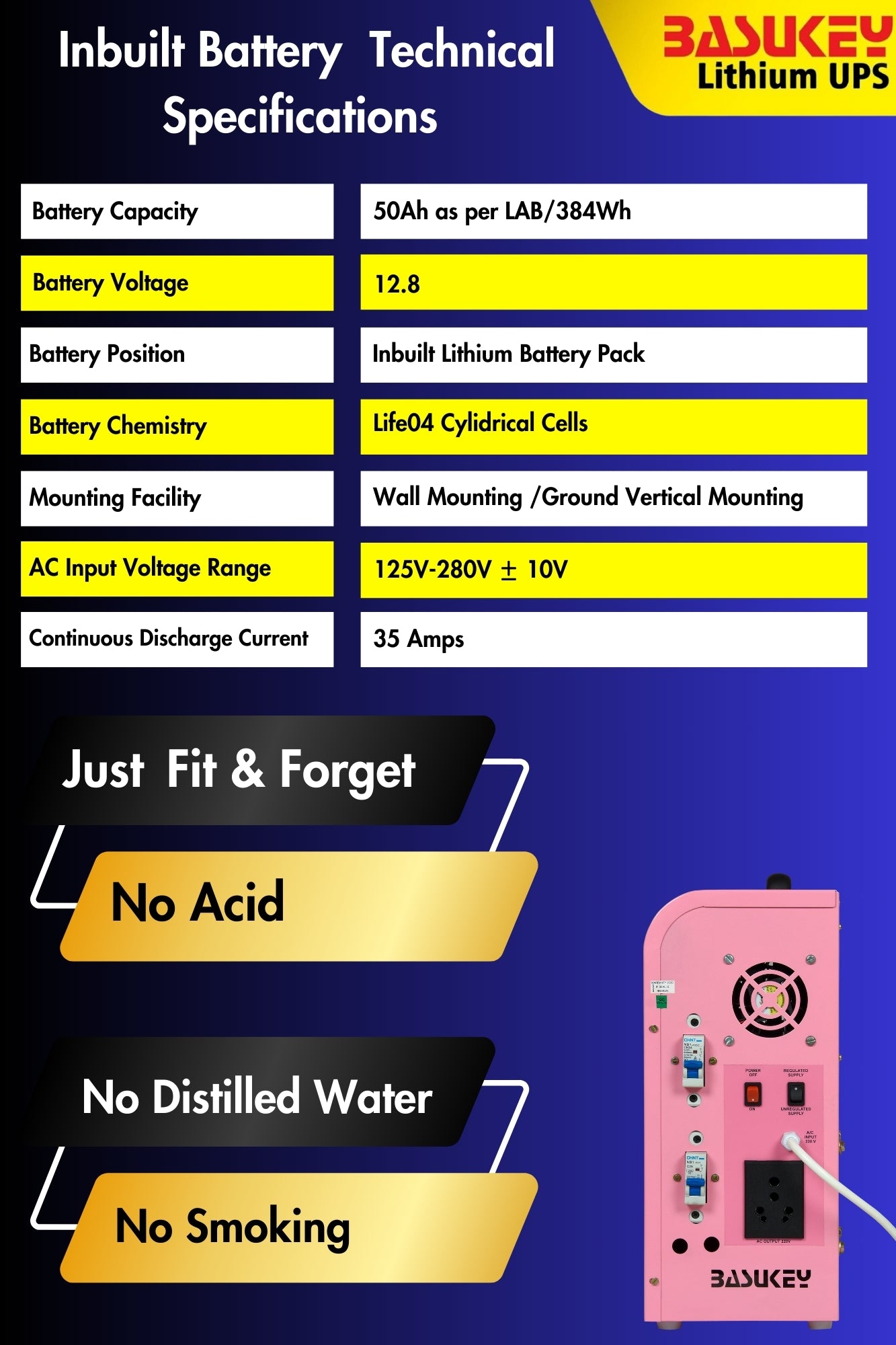 Basukey Lithium UPS BD5OO